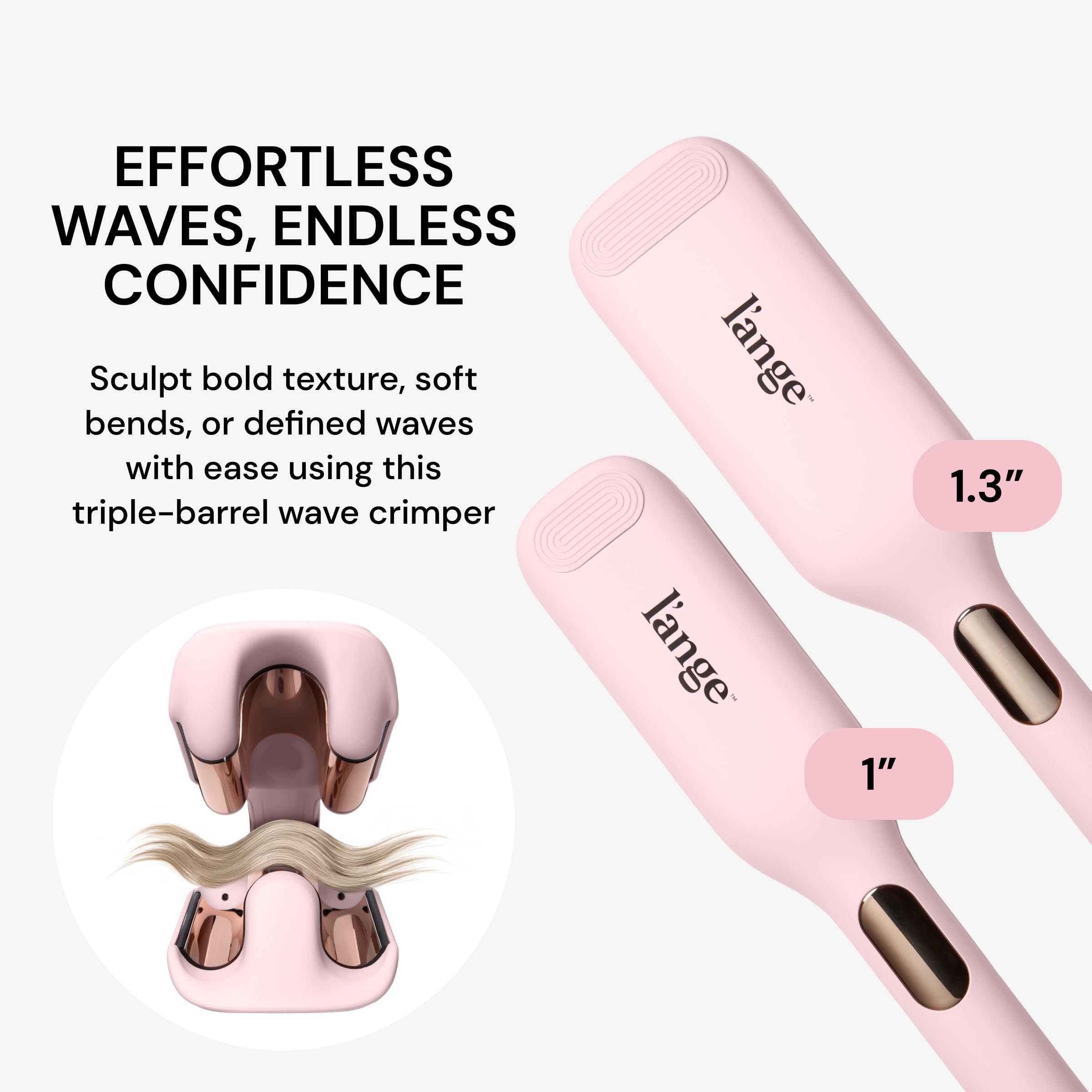 Rizador SculptWaver de L'ANGE HAIR para ondas definidas y duraderas.