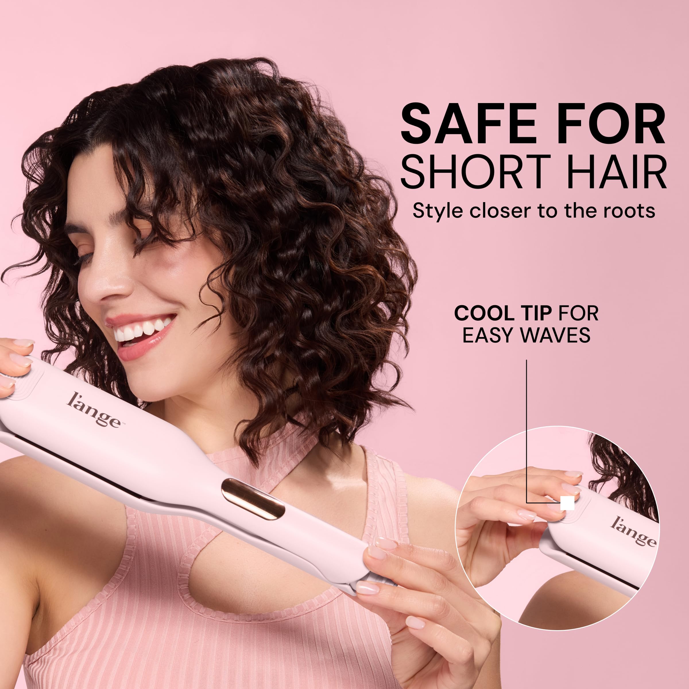 Rizador SculptWaver de L'ANGE HAIR con temporizador de cuatro ajustes.
