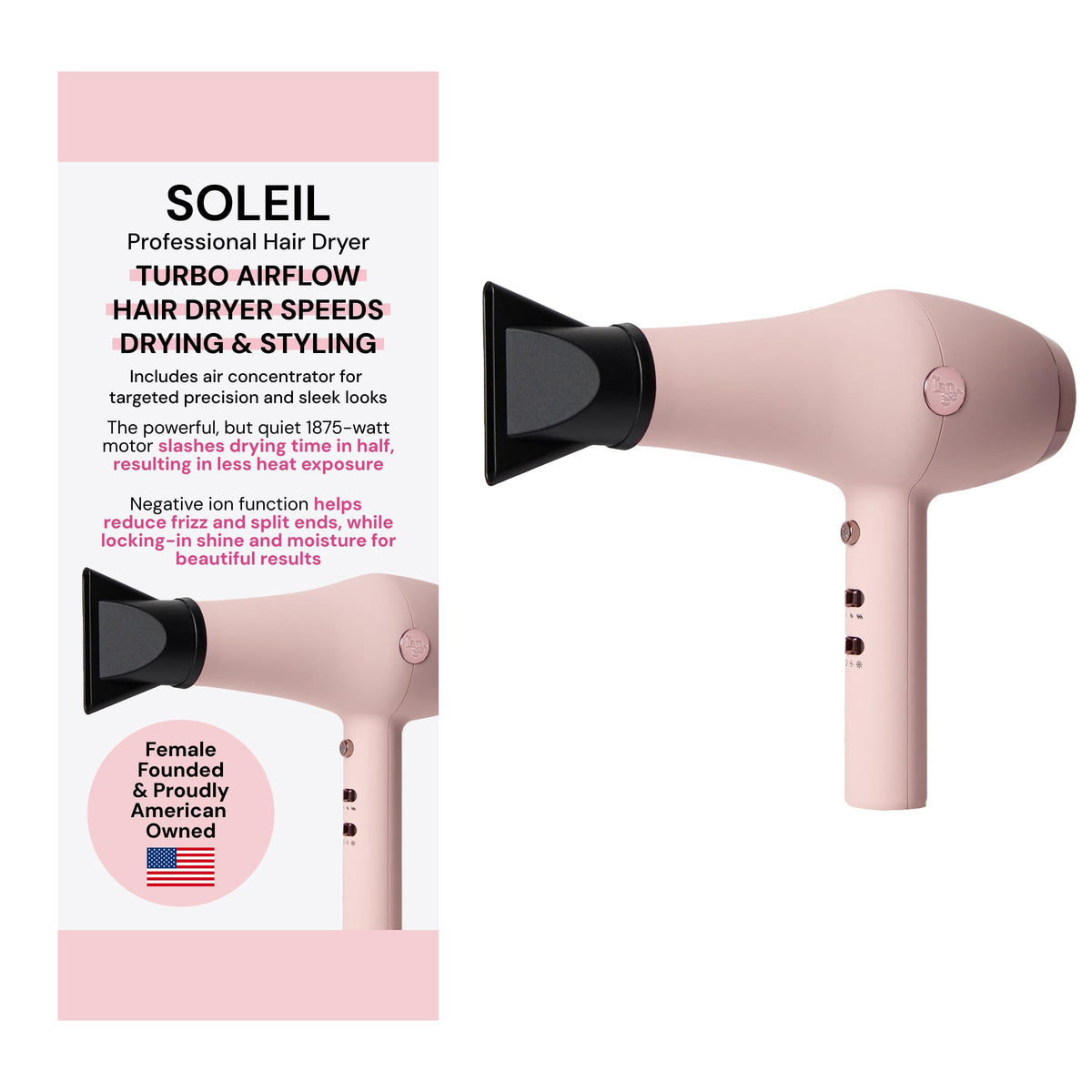 L'ANGE HAIR Soleil secador pelo rápido para un secado eficiente