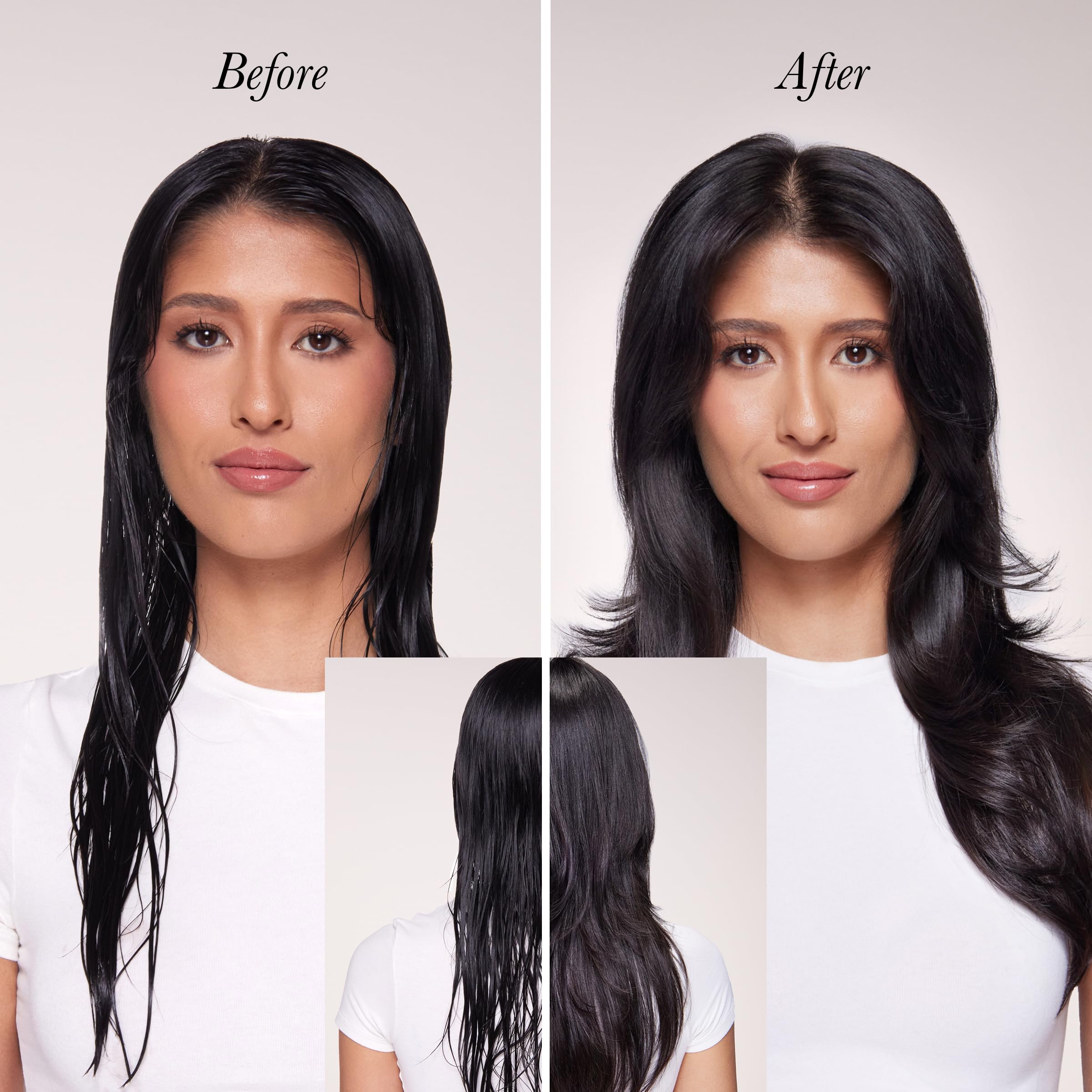 L'ANGE HAIR Le Volume mango ergonómico para manejo cómodo.