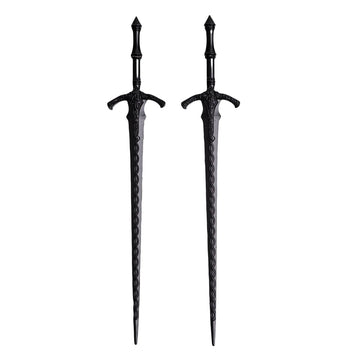 LANGHONG palitos cabello vikingo espada negro para peinados elegantes en festivales