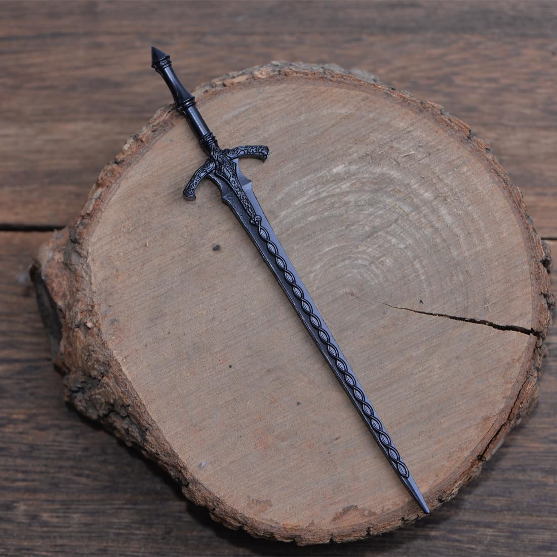 LANGHONG pasadores para cabello con diseño vikingo espadas