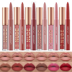 langmanni barras labios mate conjunto 6 colores duraderos para todo el día
