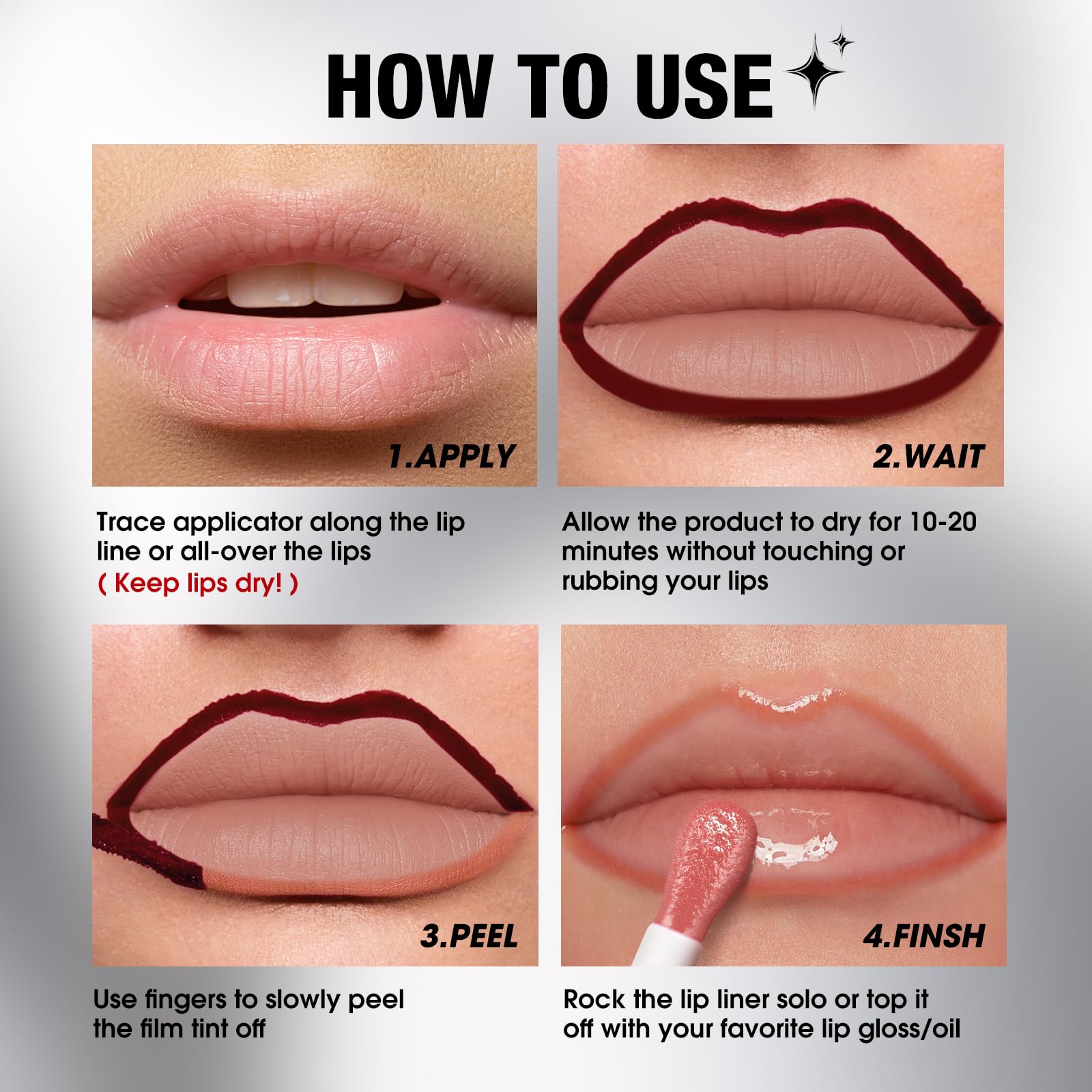 Langmanni delineador labial lado plano para rellenar con facilidad.