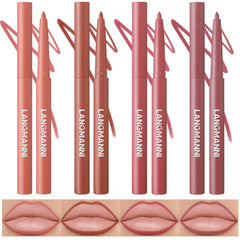 Langmanni delineador labial mate de 12 tonos para looks versátiles.