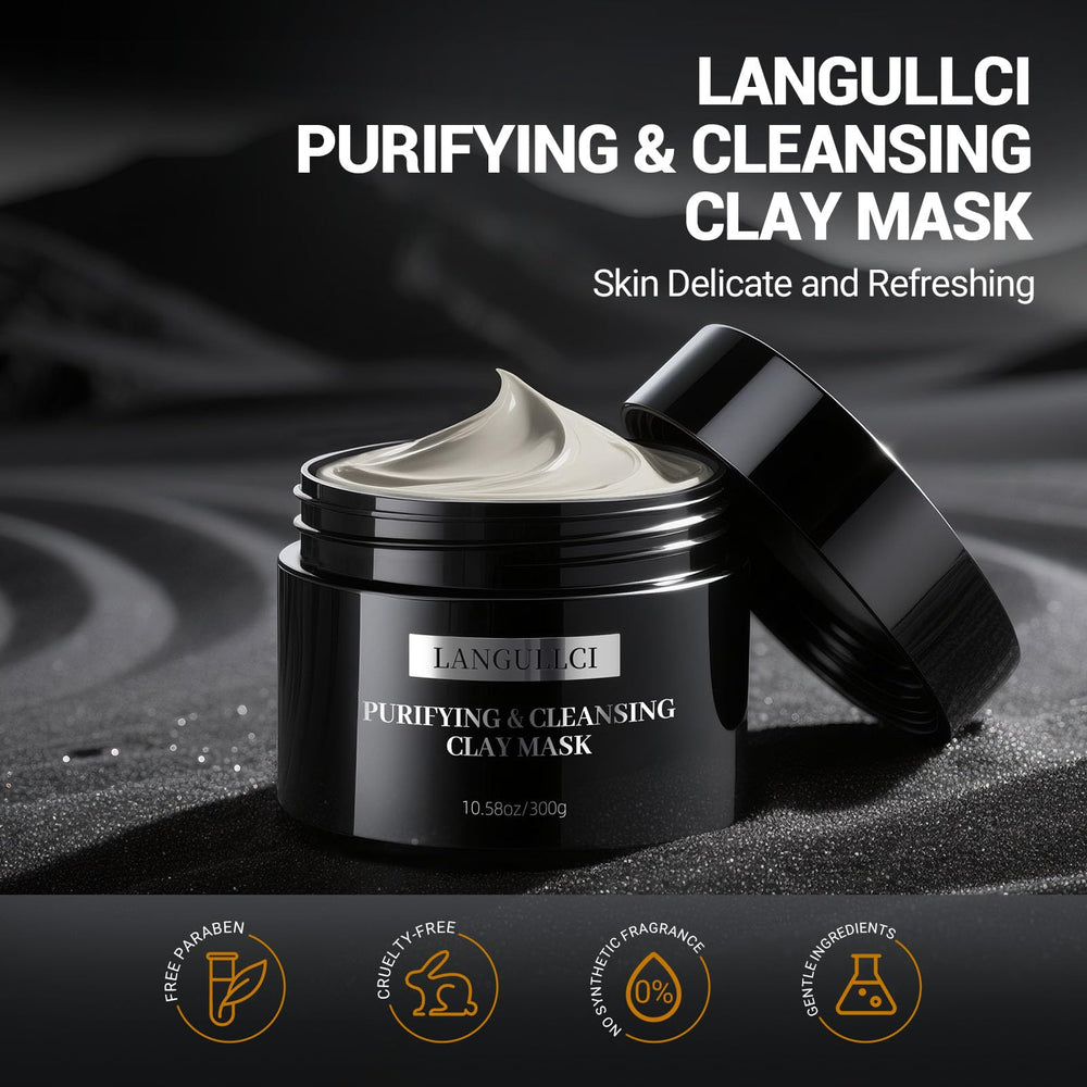 LANGULLCI Charbon actif masque – détoxifie les pores et réduit les brillances
