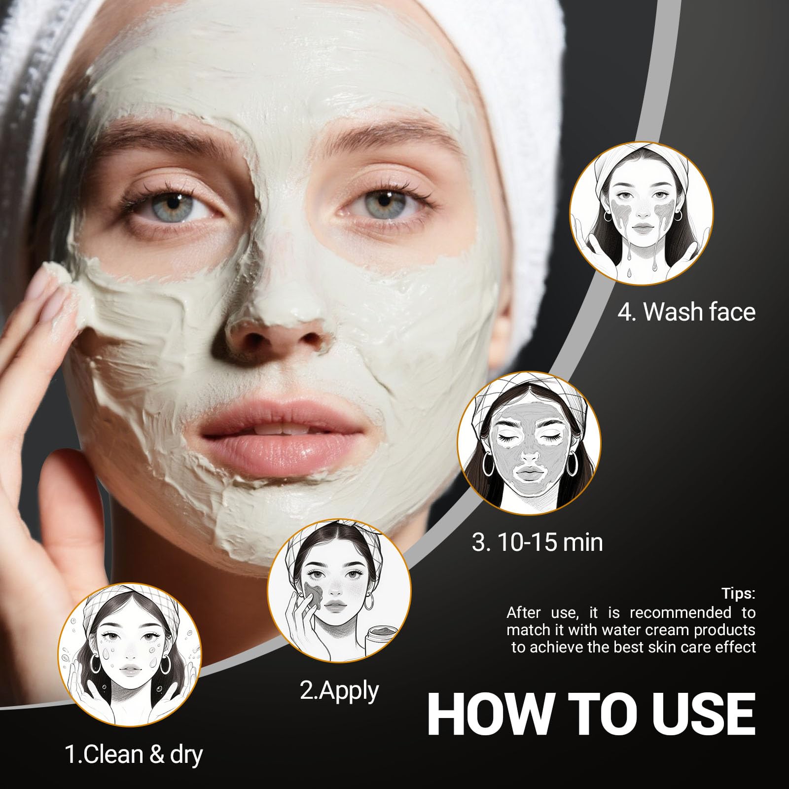 LANGULLCI Masque-soin-quotidien – convient à tous types de peau