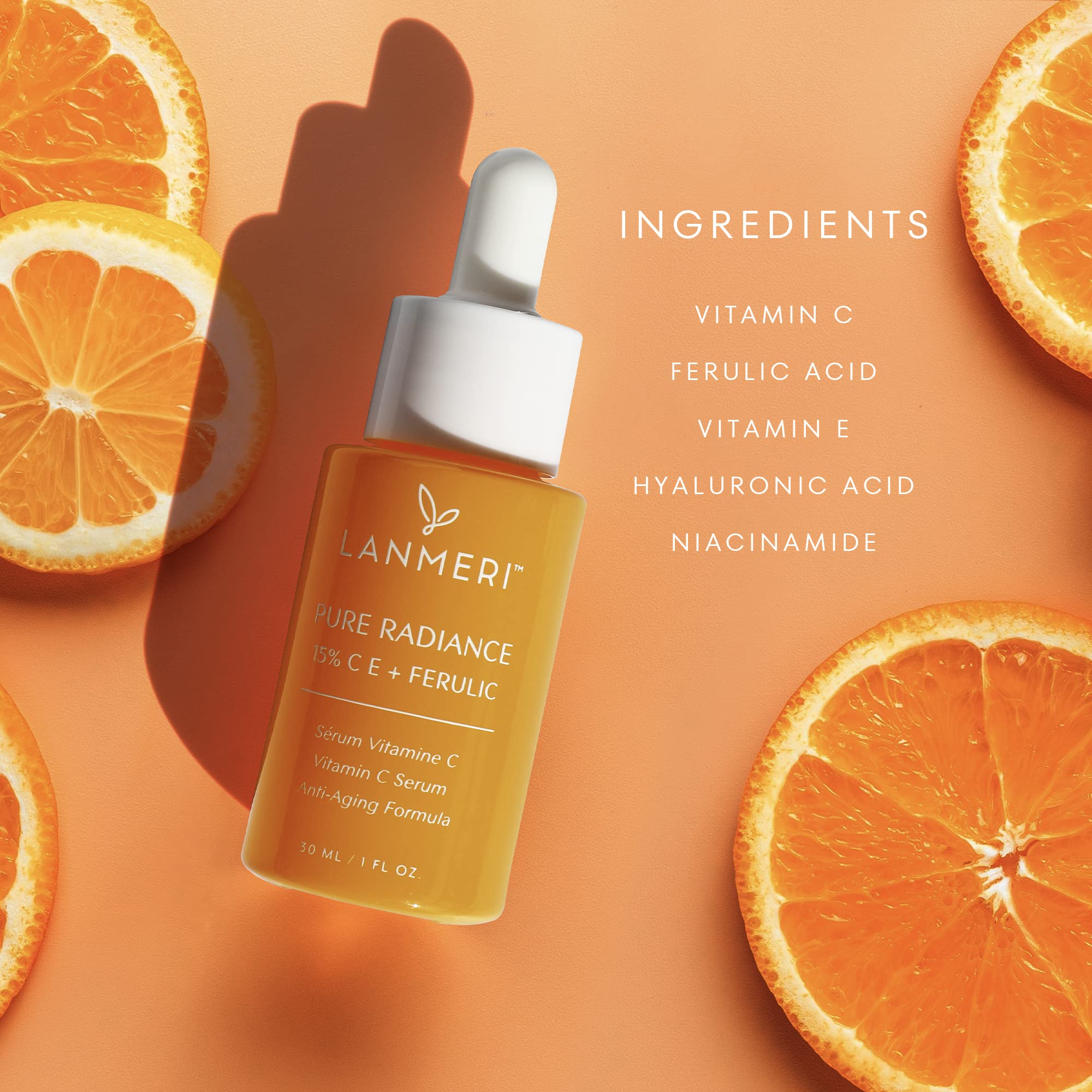 Lanmeri Serum antioxidantes fortalecen la piel con Ferúlico.