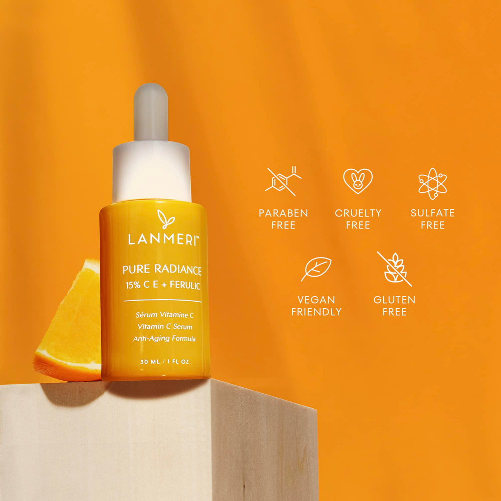 Lanmeri Serum defensa ambiental gracias a Ferúlico y antioxidantes.
