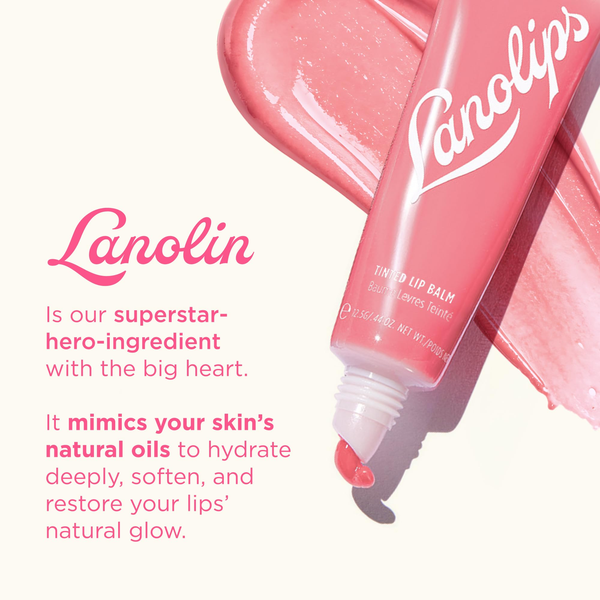 Lanolips bálsamo labial envase rosa, práctico para retoques.