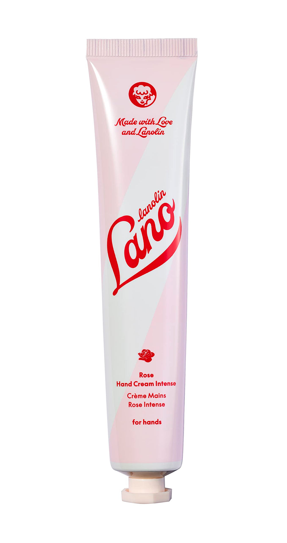Lanolips crema de manos intensa en tubo con aceite de rosa para hidratación suave