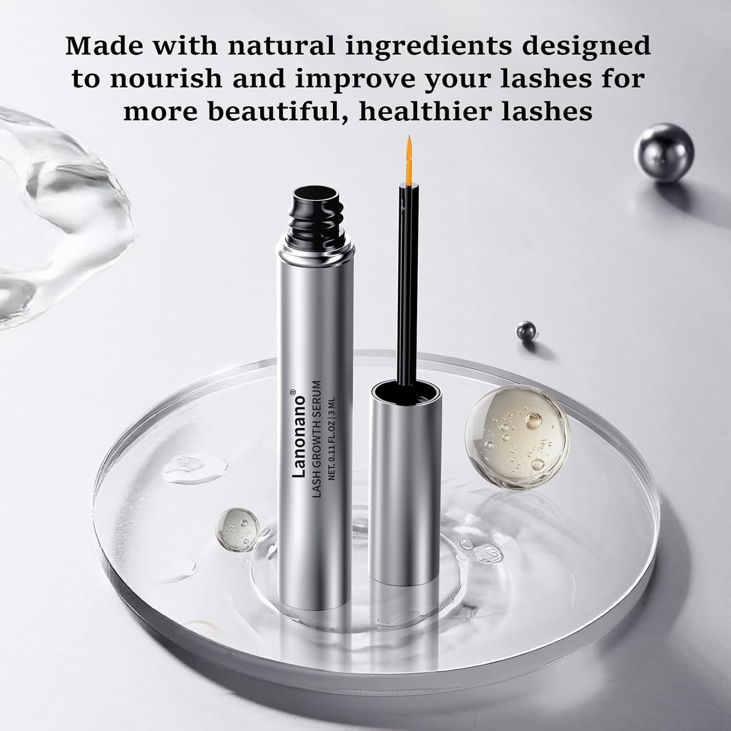 Lanonano Lash Serum: resultado-pestanas con uso regular