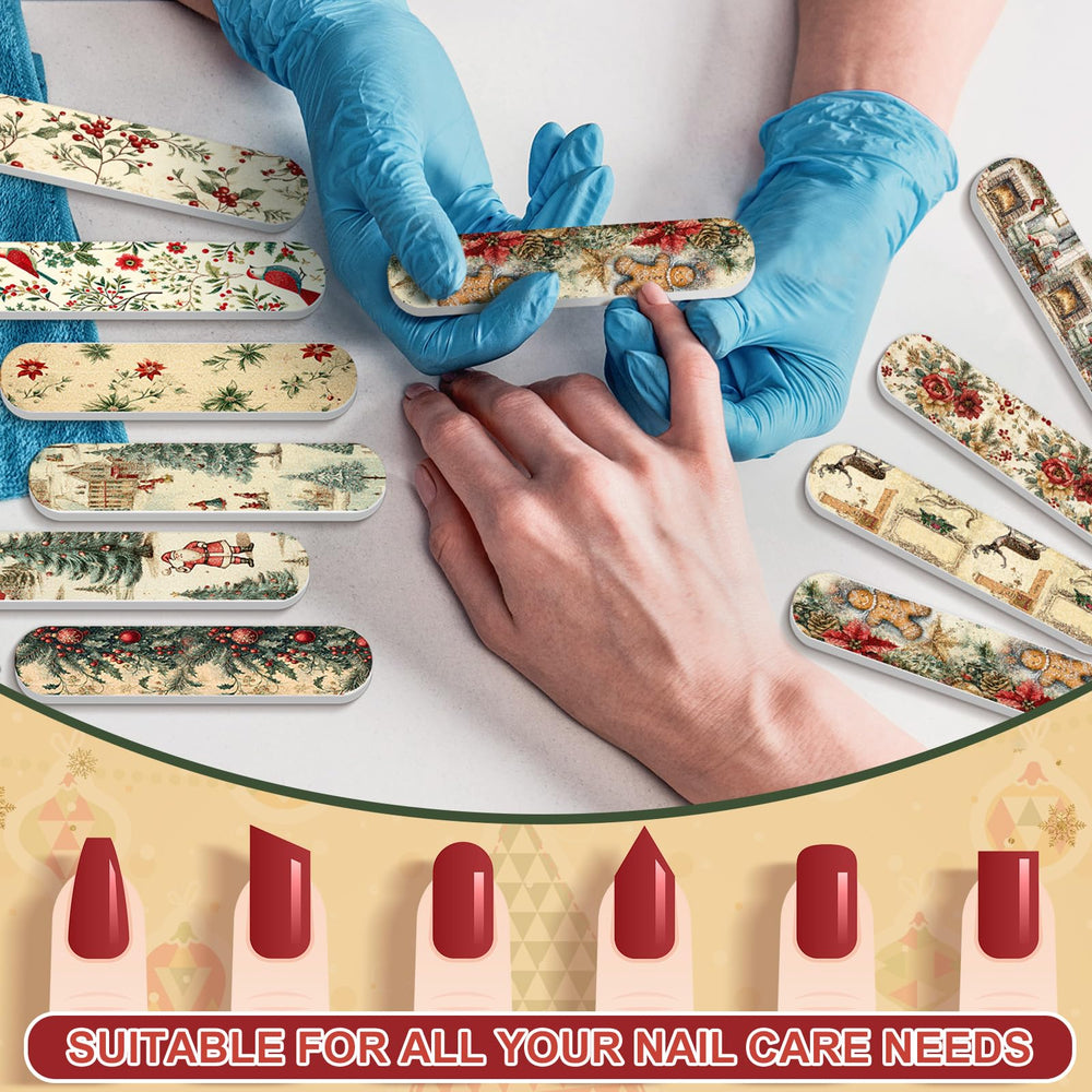 El kit navidad de limas Lanties 50 piezas para manicura.