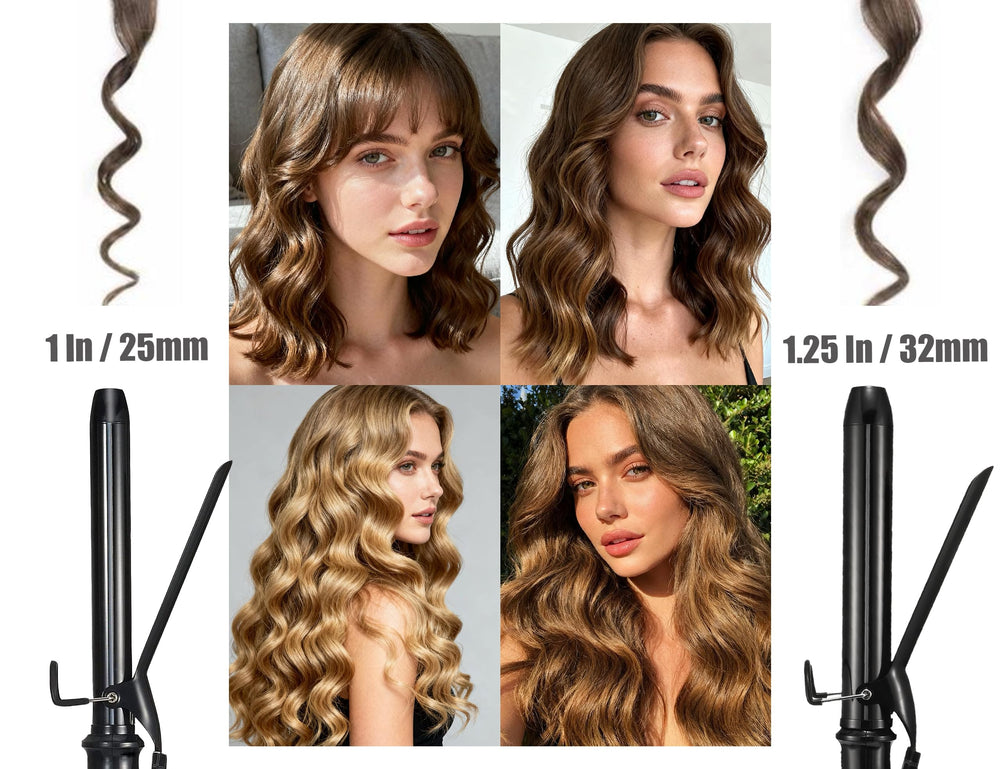 Lanvier rizador con cinco ajustes de temperatura para distintos tipos de cabello