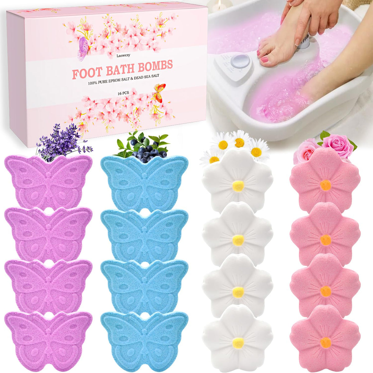 Lanwexy bombas para pies en caja, experiencia de spa en casa para pies cansados.
