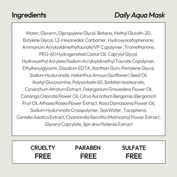 LAPCOS Aqua Sheet Mask, uso diario sencillo para piel nutrida.