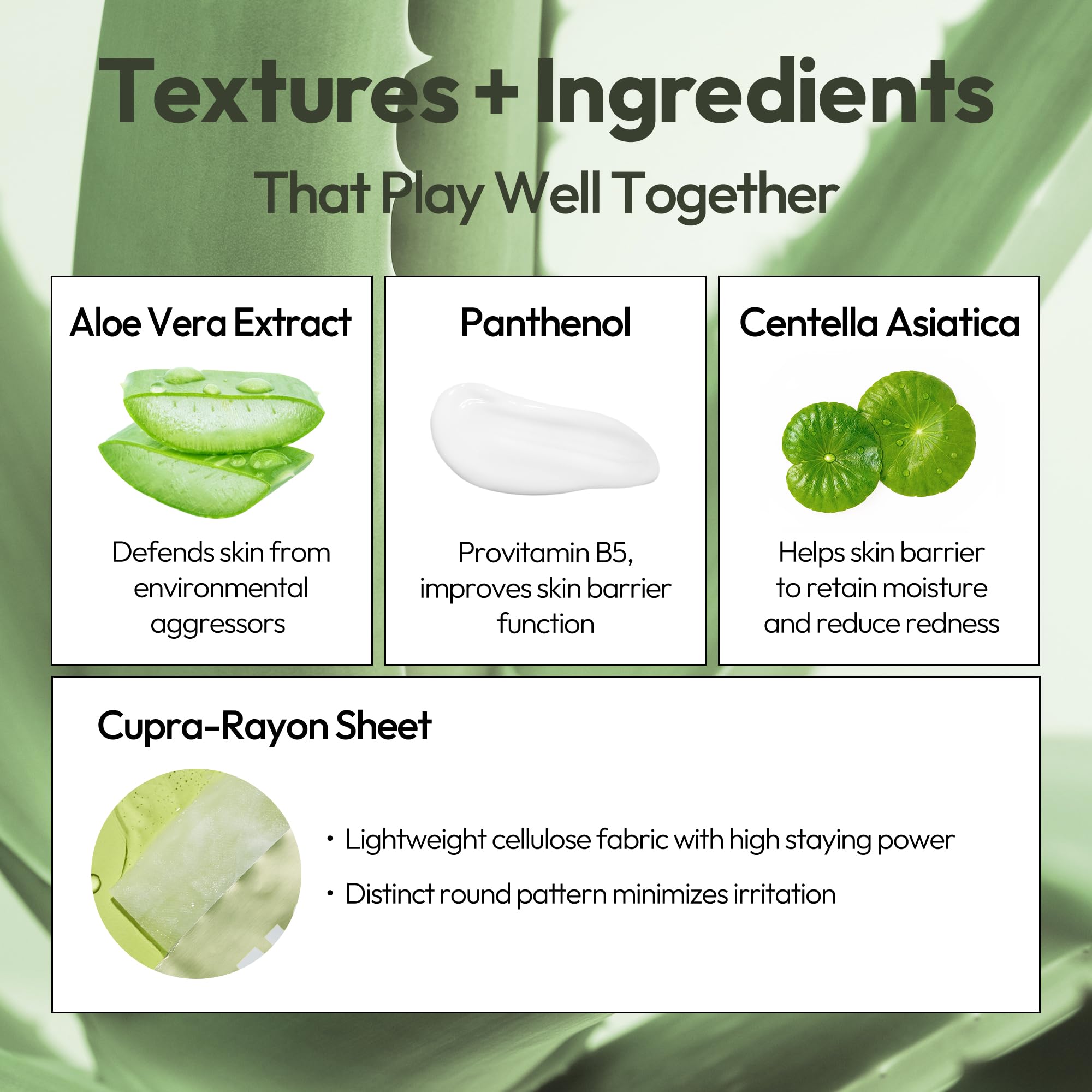Tratamiento facial con Aloe para refrescar tras el sol.