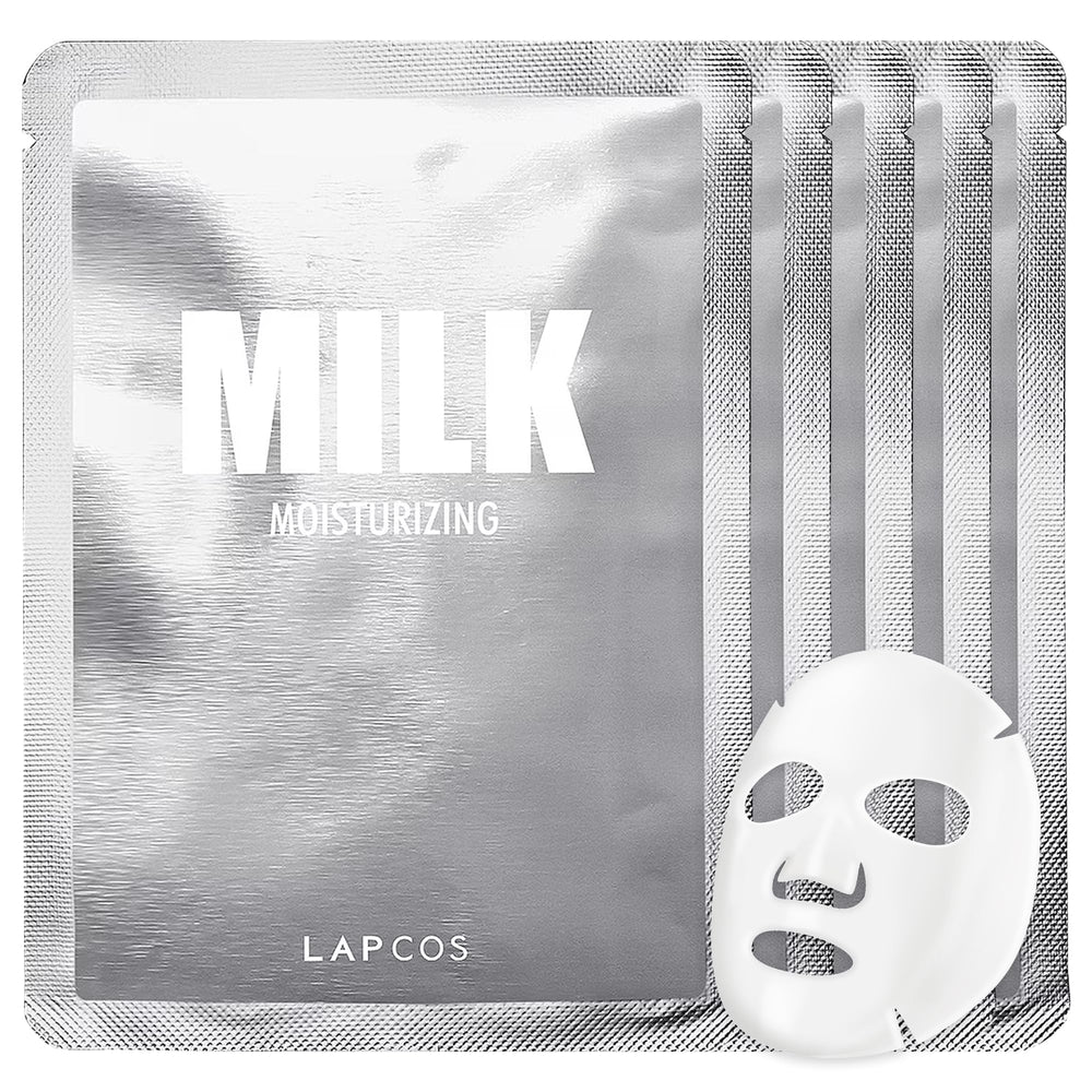 LAPCOS Mascarilla de leche en tela: aplicación suave para hidratar la piel