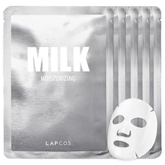 LAPCOS Mascarilla de leche en tela: aplicación suave para hidratar la piel