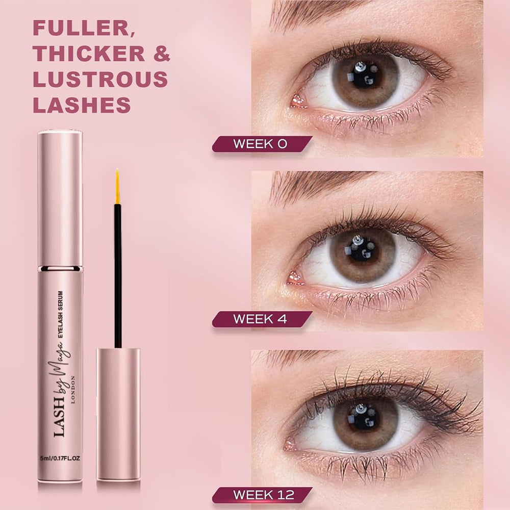 LASH by Maya Serum flatlay with product and lifestyle items