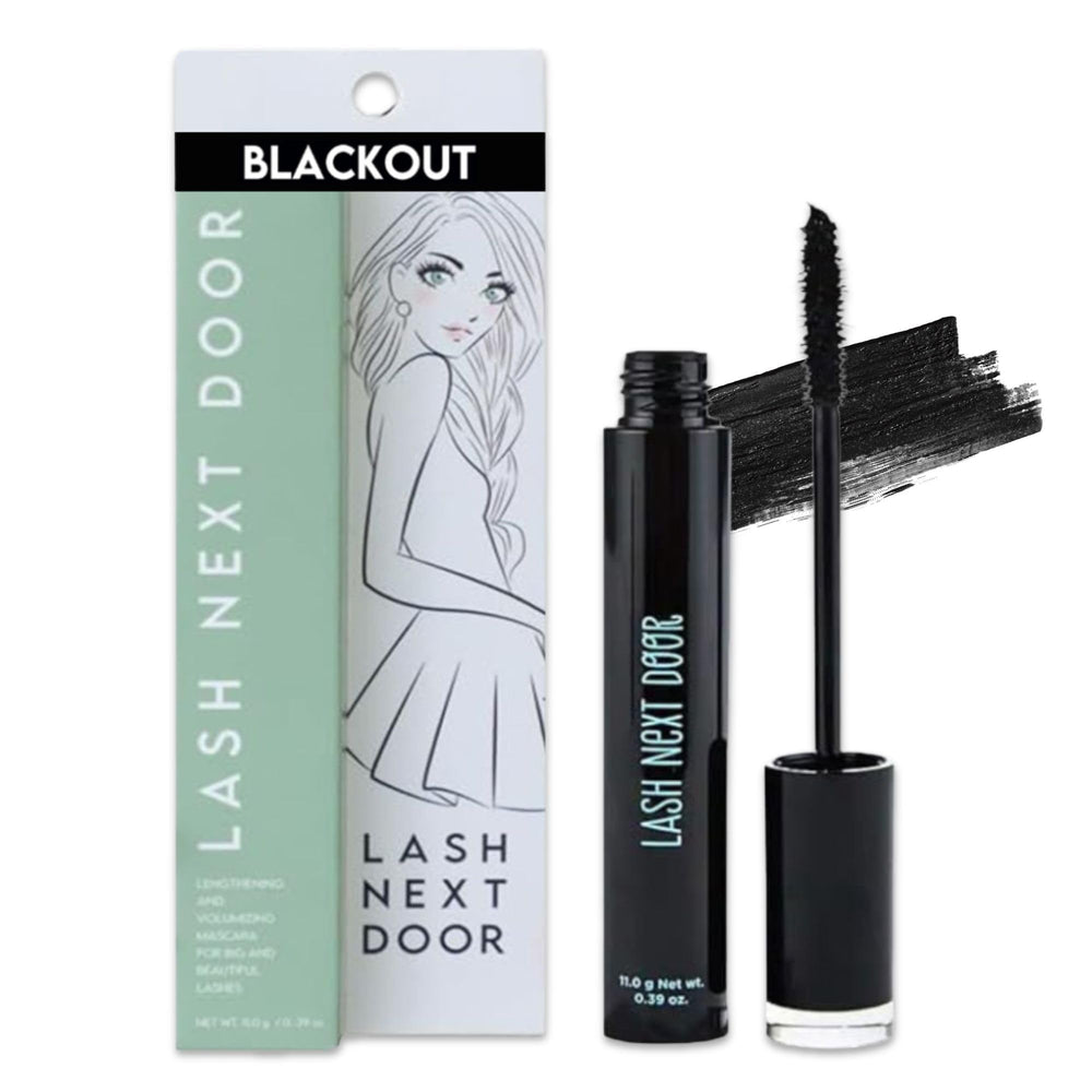 Lash Next Door Mascara resistente al agua para volumen y alargamiento durante todo el día.