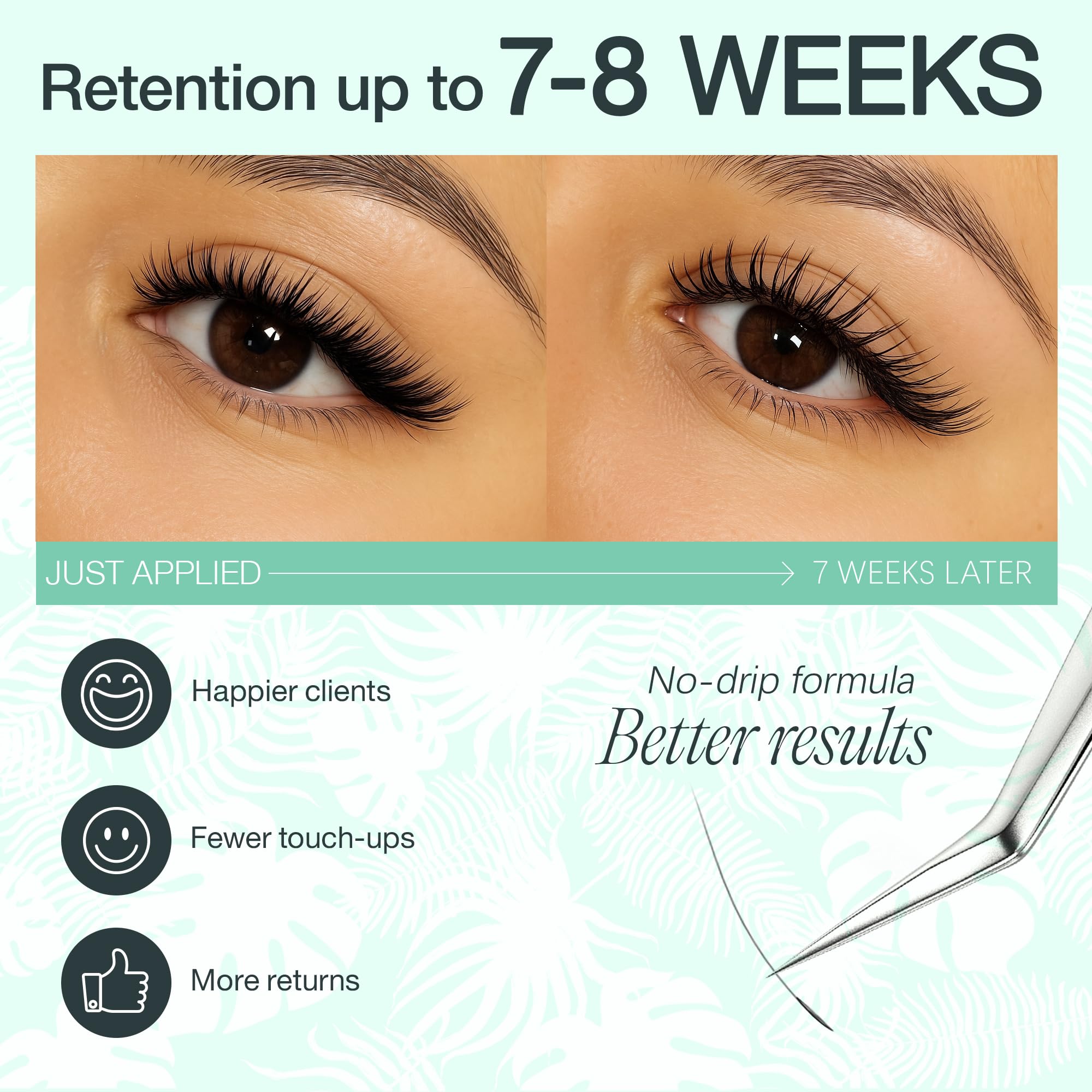 Lashview adhesivo resistente al agua, mantiene pestañas en su lugar.