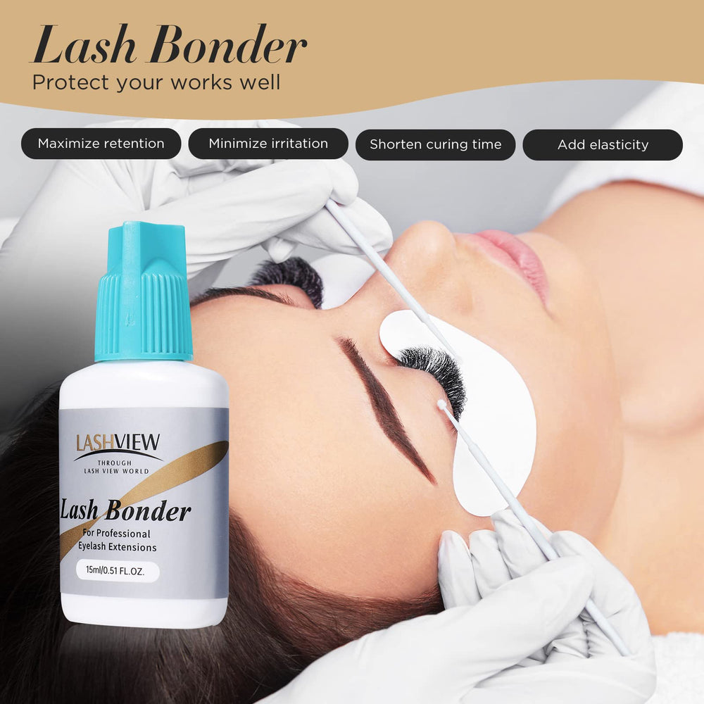 LASHVIEW aplicación rápida del fijador para pestañas realizada por profesionales expertos.