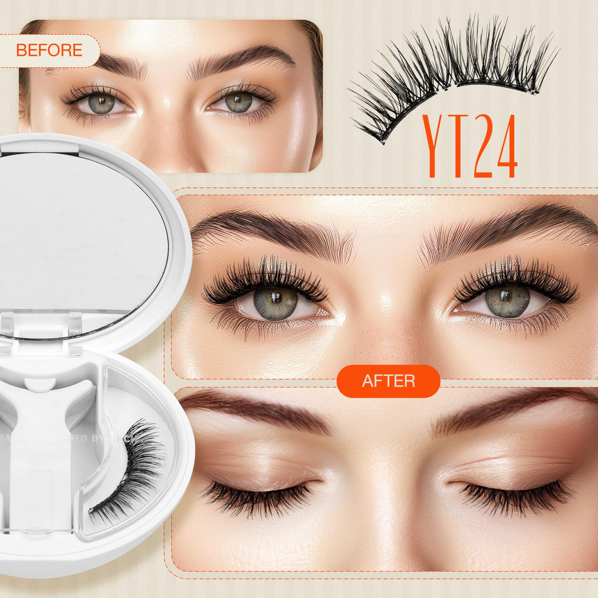 Aplicador curvo ergonómico de LASHVIEW facilita la colocación suave.