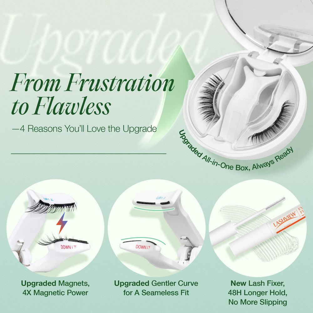 Aplicador curvo ergonómico de LASHVIEW para colocar pestañas con precisión.