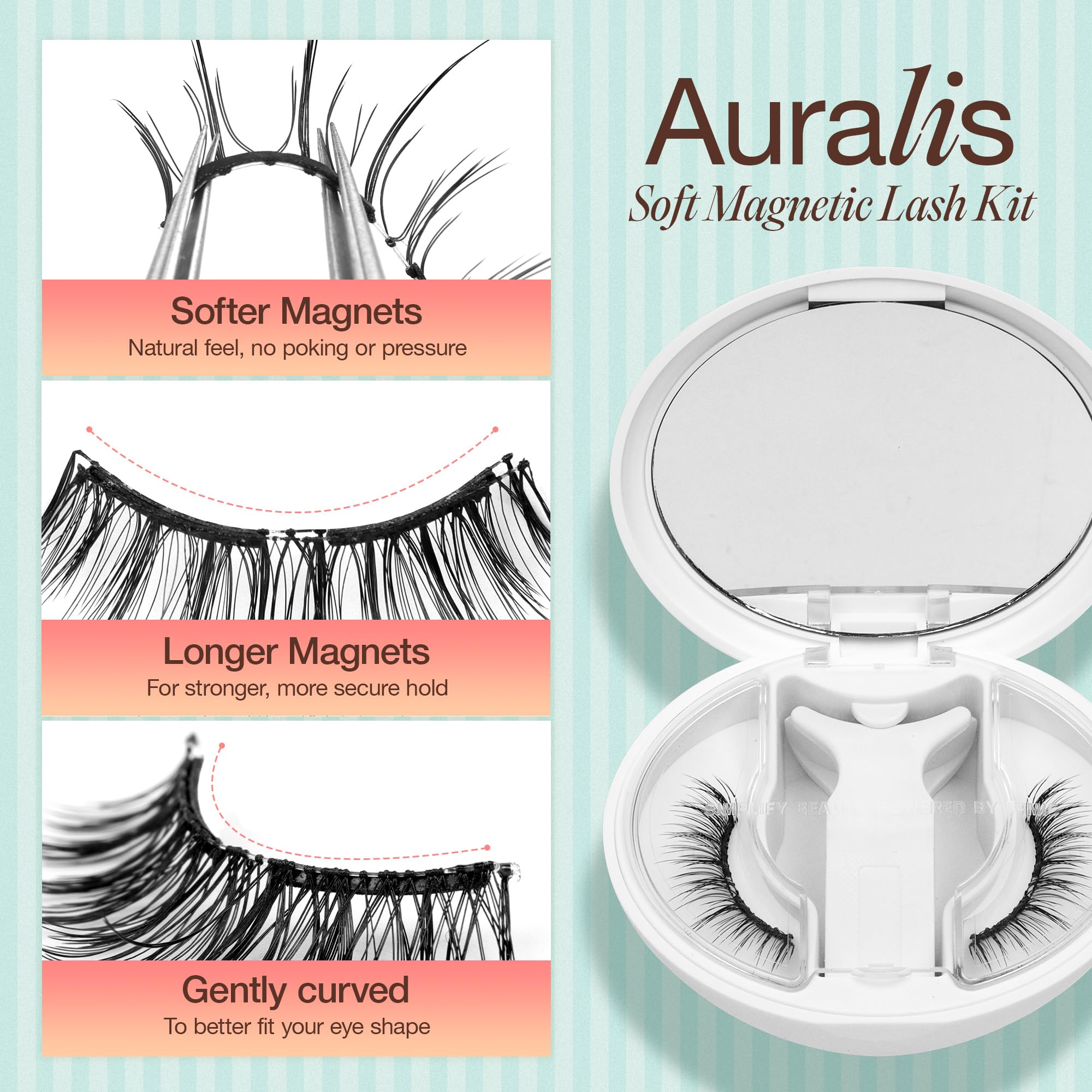 Lashview caja todo en uno con aplicador para viaje y retoques.