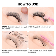 LASHVIEW crema remover suave para pestañas, protege ojos