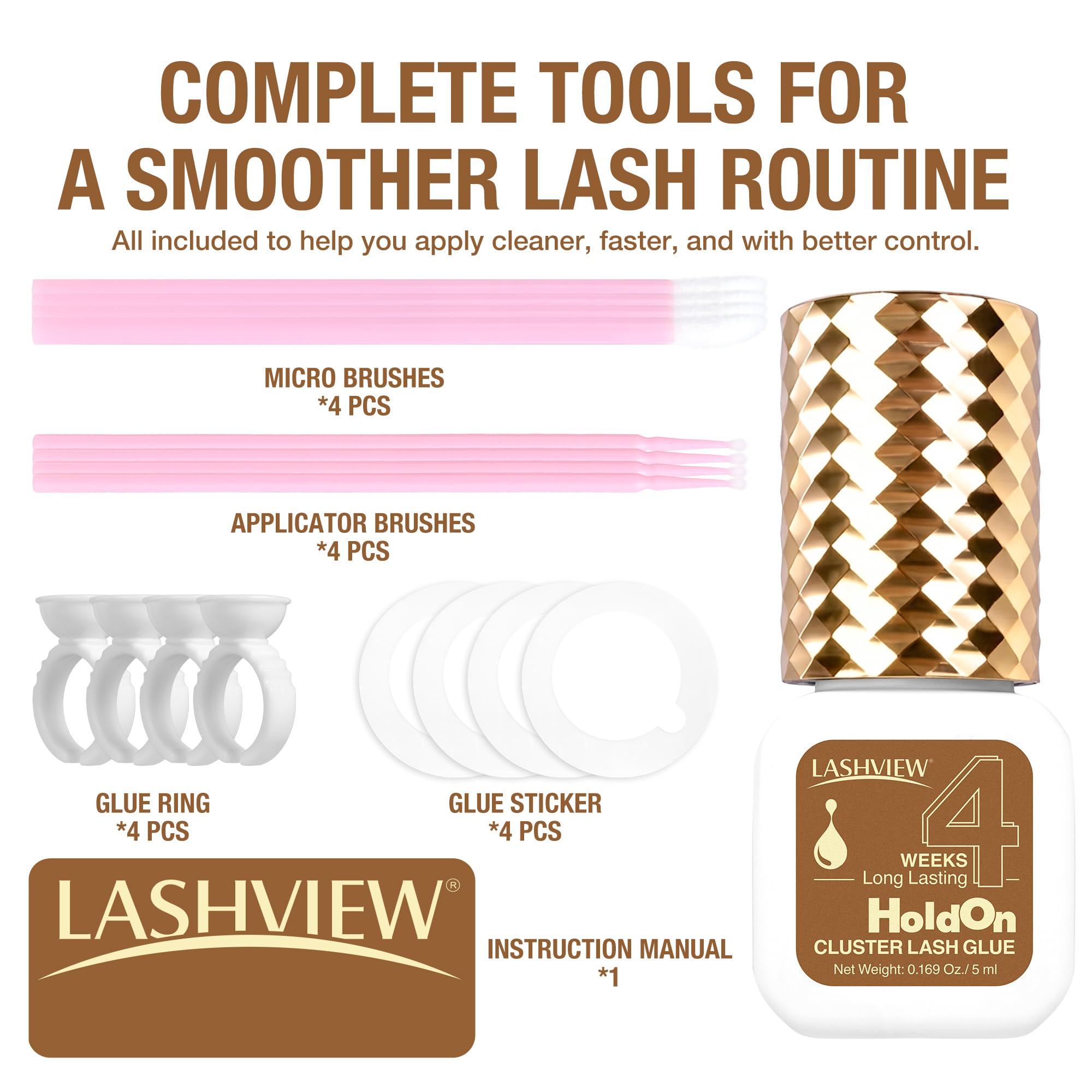 LASHVIEW formulado-hipoalergenico-sin-olor: cómodo para uso diario de ojos sensibles.