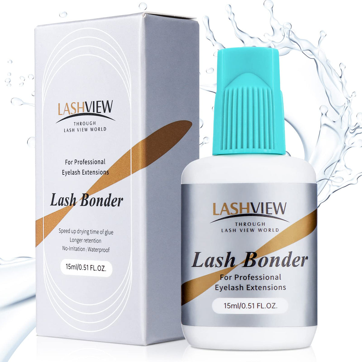LASHVIEW fijador para extensiones de pestañas mejora retención y fijación entre pestañas.