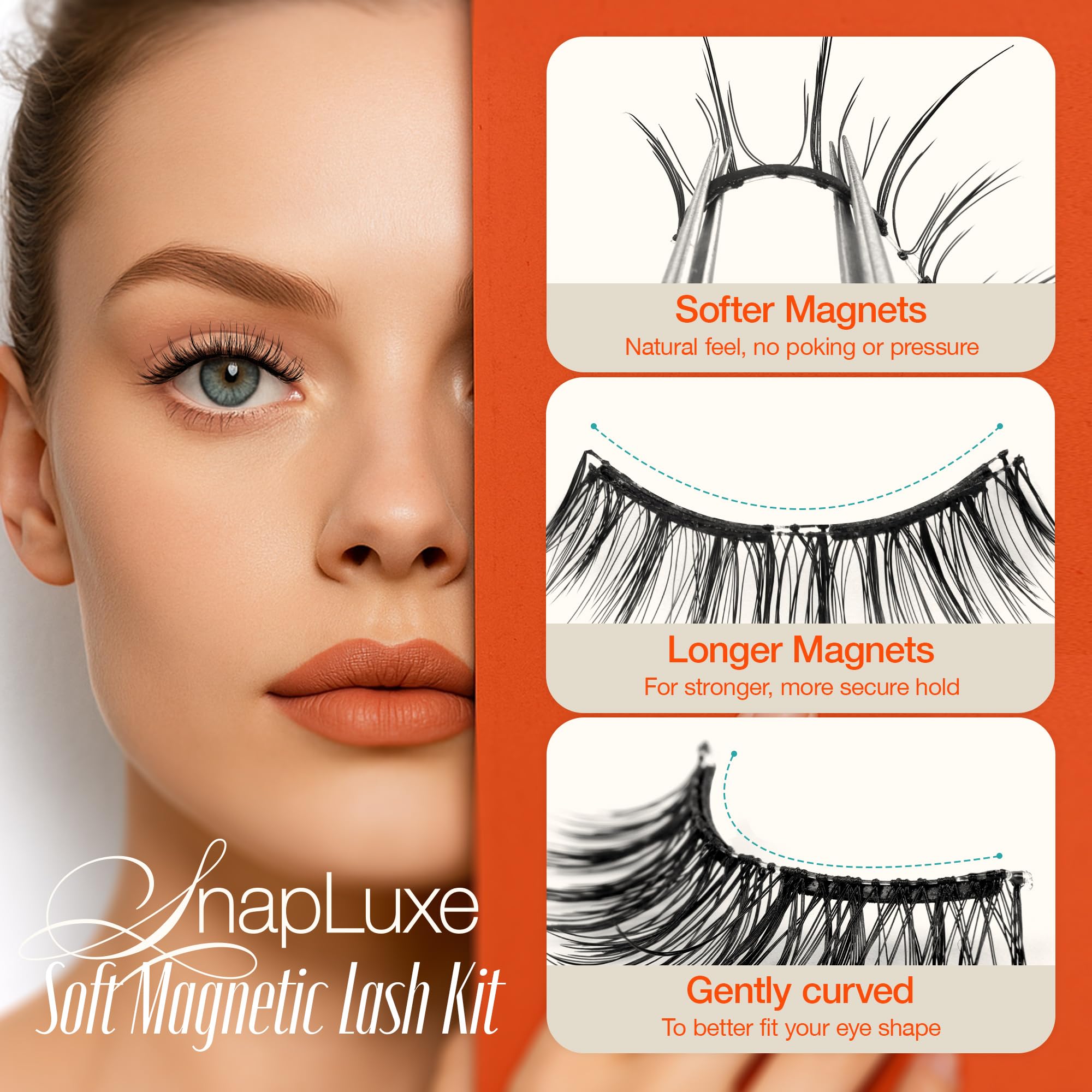 LashVIEW pestañas magnéticas reutilizables con 100+ usos.