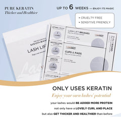 LASHVIEW potenciador de keratina para pestañas más resistentes.