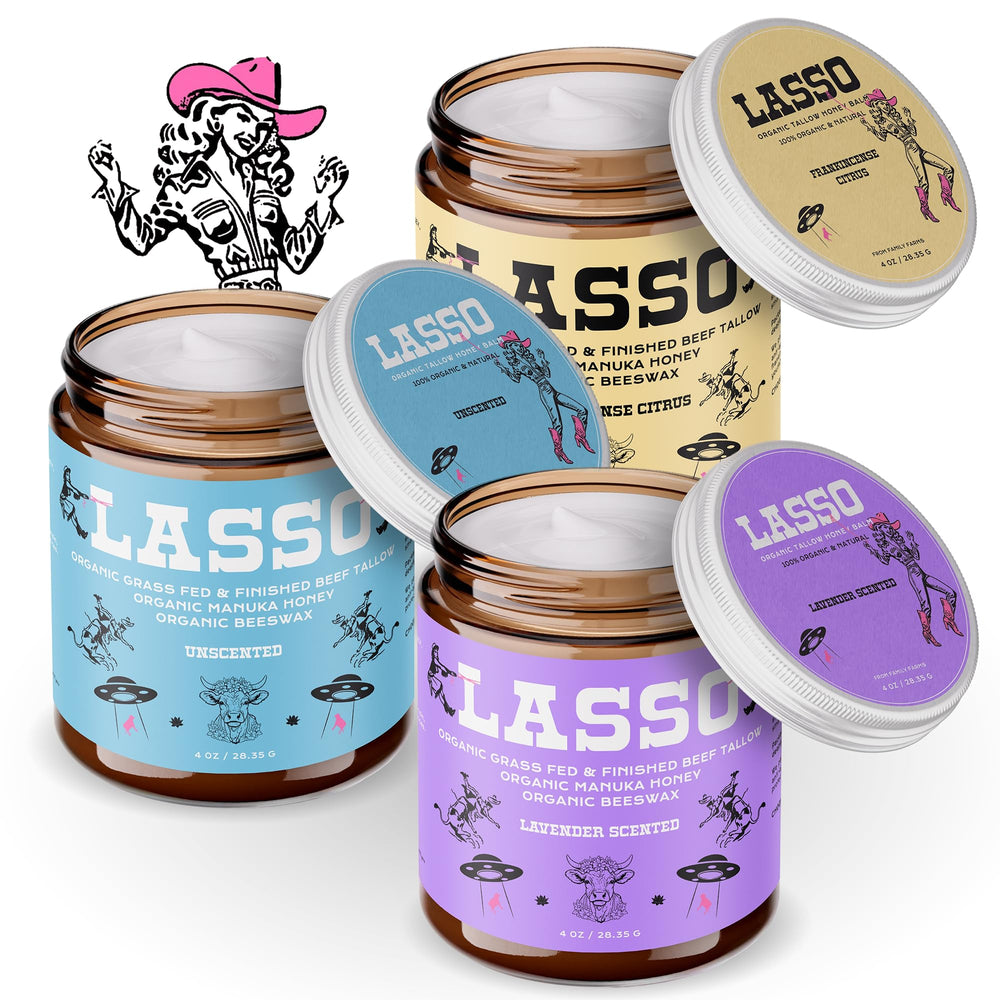LASSO TALLOW aroma cítrico suave para experiencia sensorial relajante.