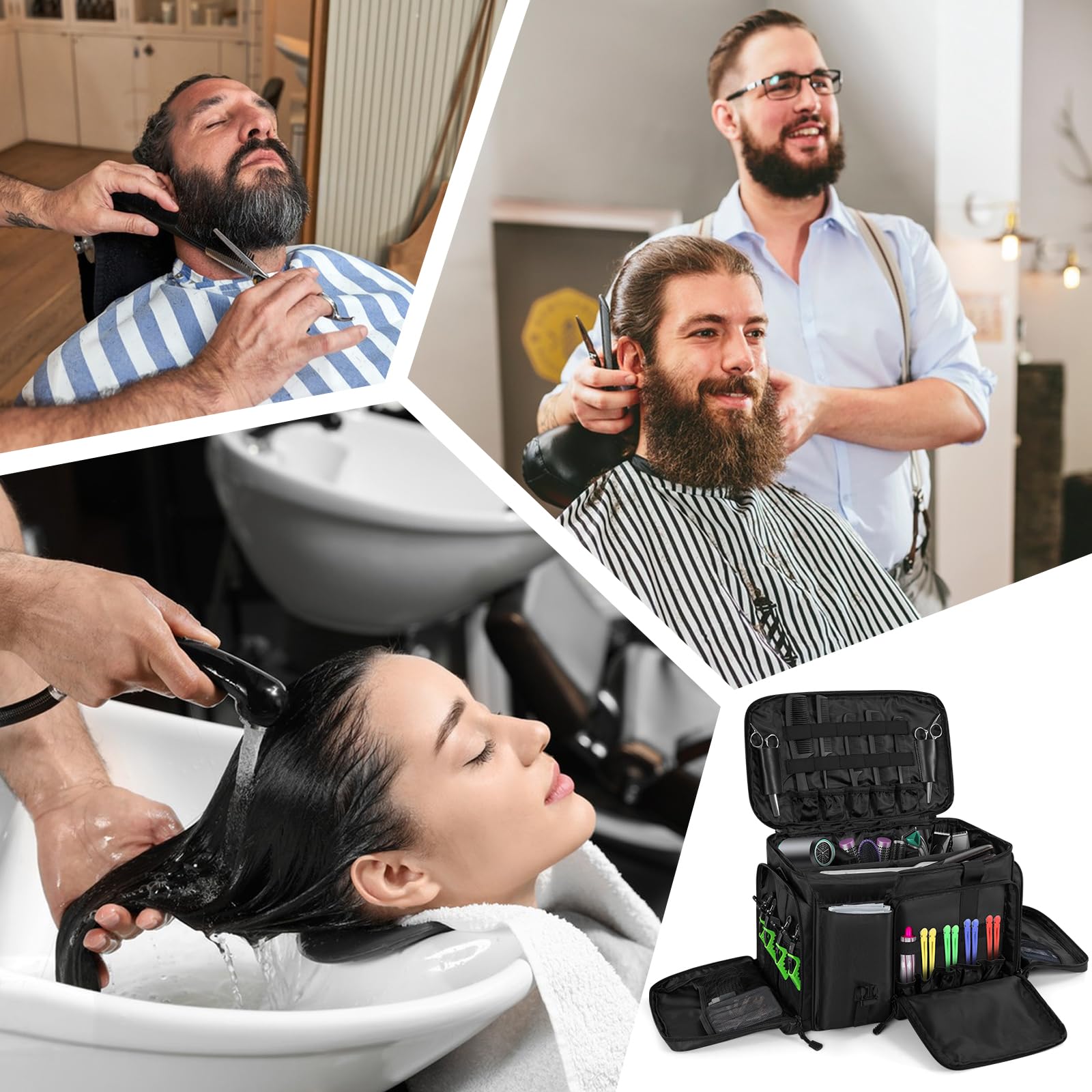 Gran capacidad LASUK para herramientas de peluquería y accesorios