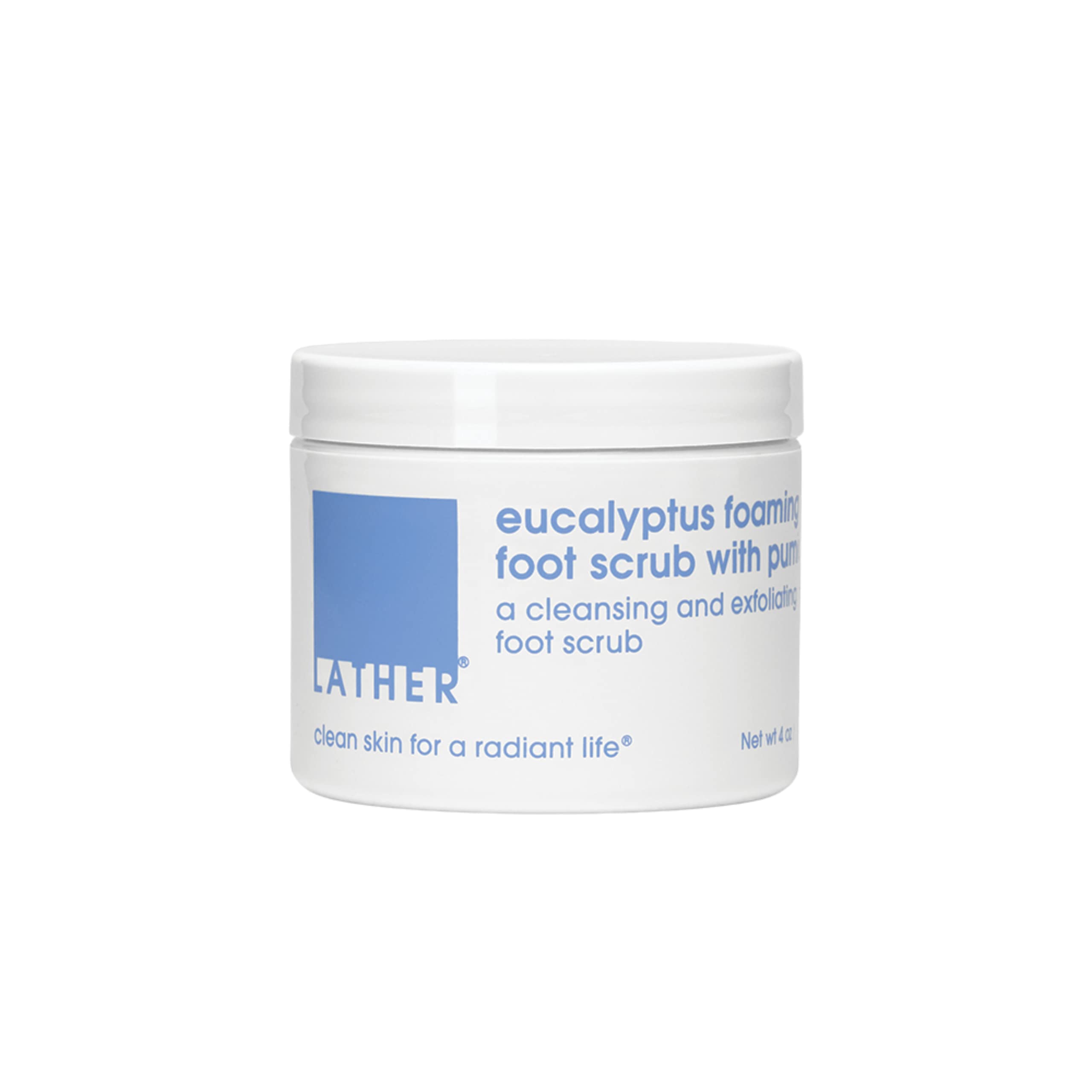 LATHER exfoliante de pies con piedra pómez para suavizar piel áspera.