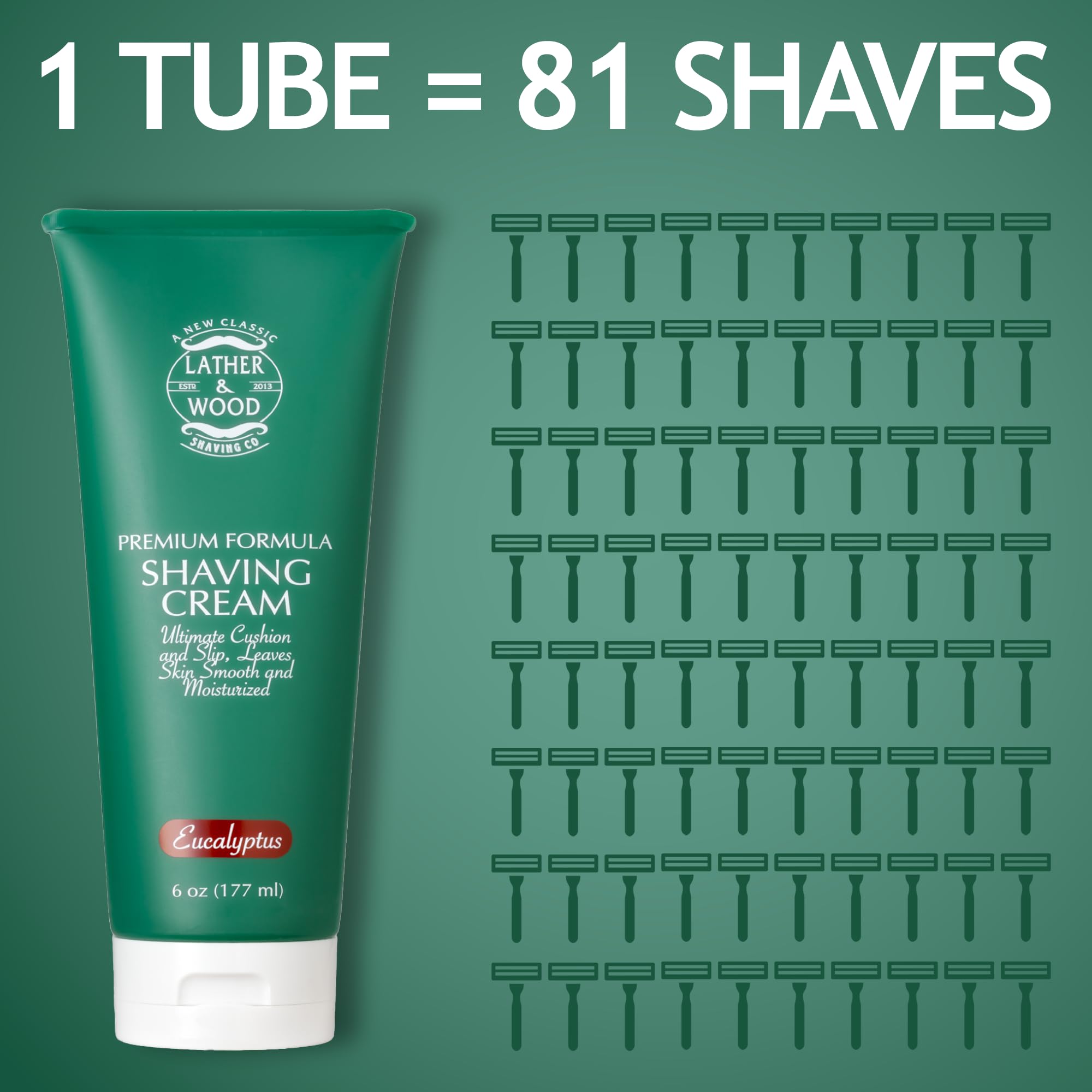 Lather & Wood alivio-quemadura-afilado, reduce irritación posafeitado