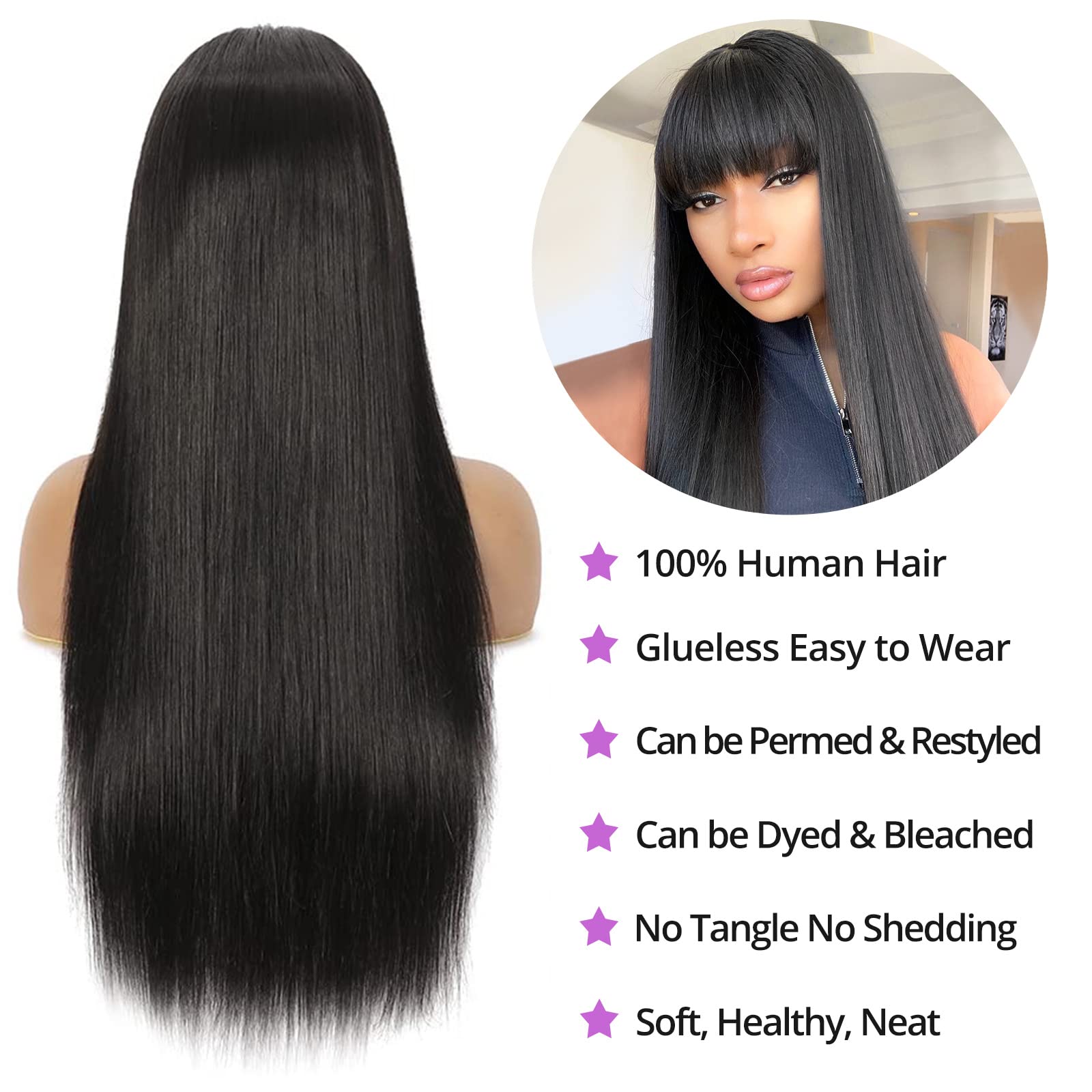 Peluca Lativ de cabello humano brasileño virgen para uso diario y versátil.