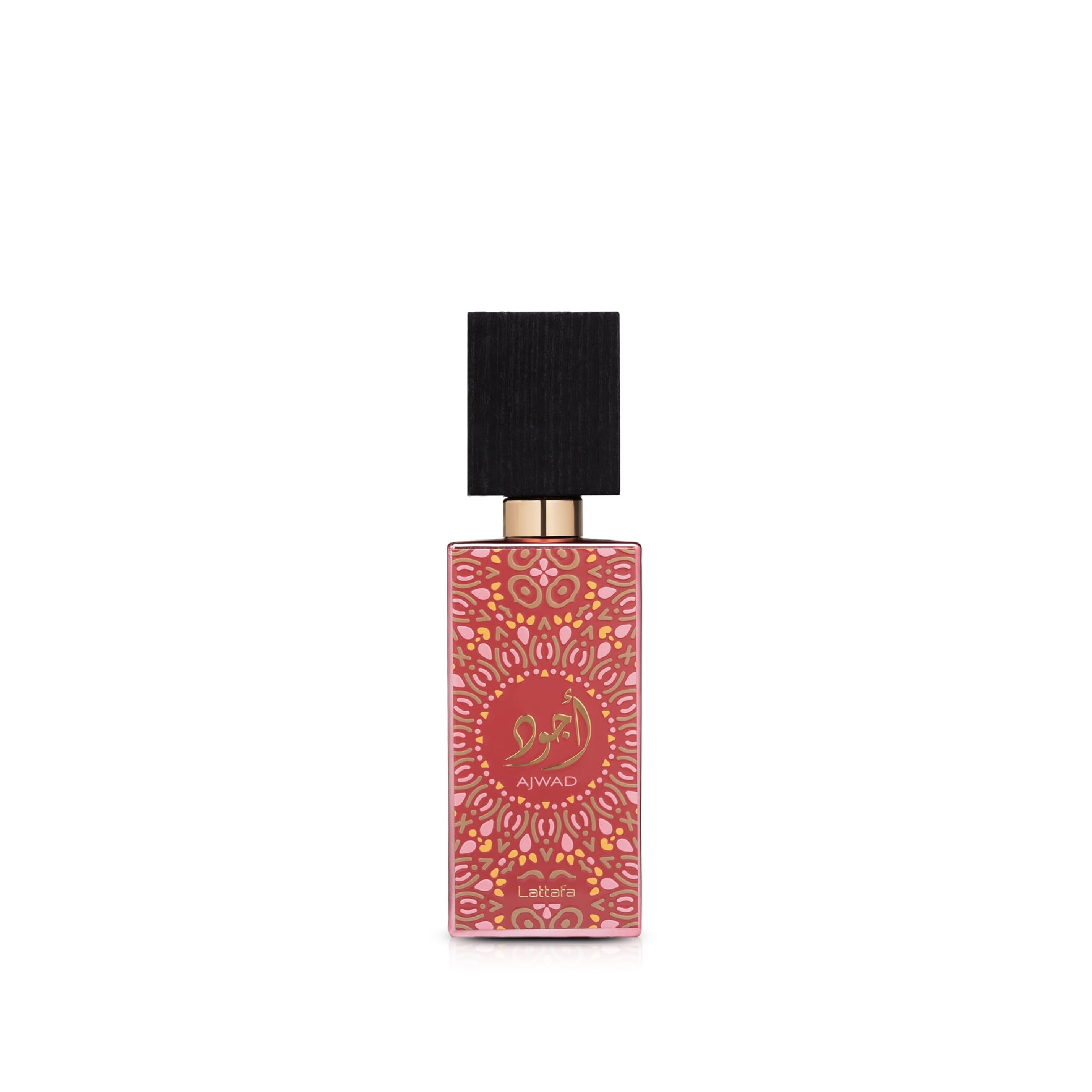 Lattafa Ajwad Pink To Pink: botella elegante para ocasiones especiales.