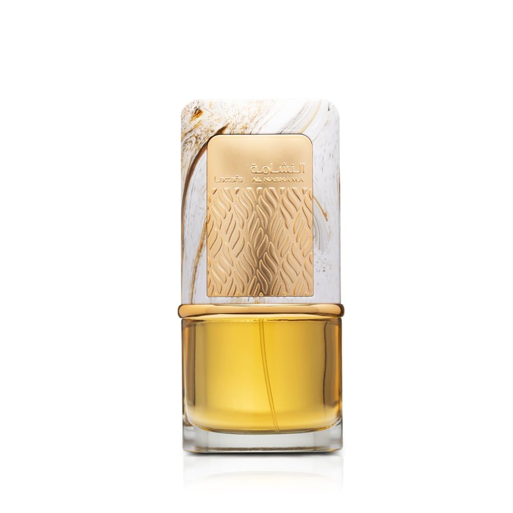 Lattafa Al Nashama, botella de perfume para mujeres y hombres, aroma envolvente.