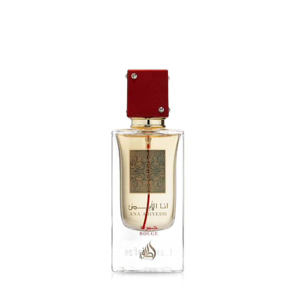 Lattafa Ana Abiyedh Rouge, frasco de 60 ml, ideal para uso diario.