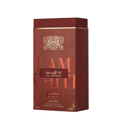 Lattafa Ana Abiyedh Scarlet, envase moderno ideal para regalo premium.