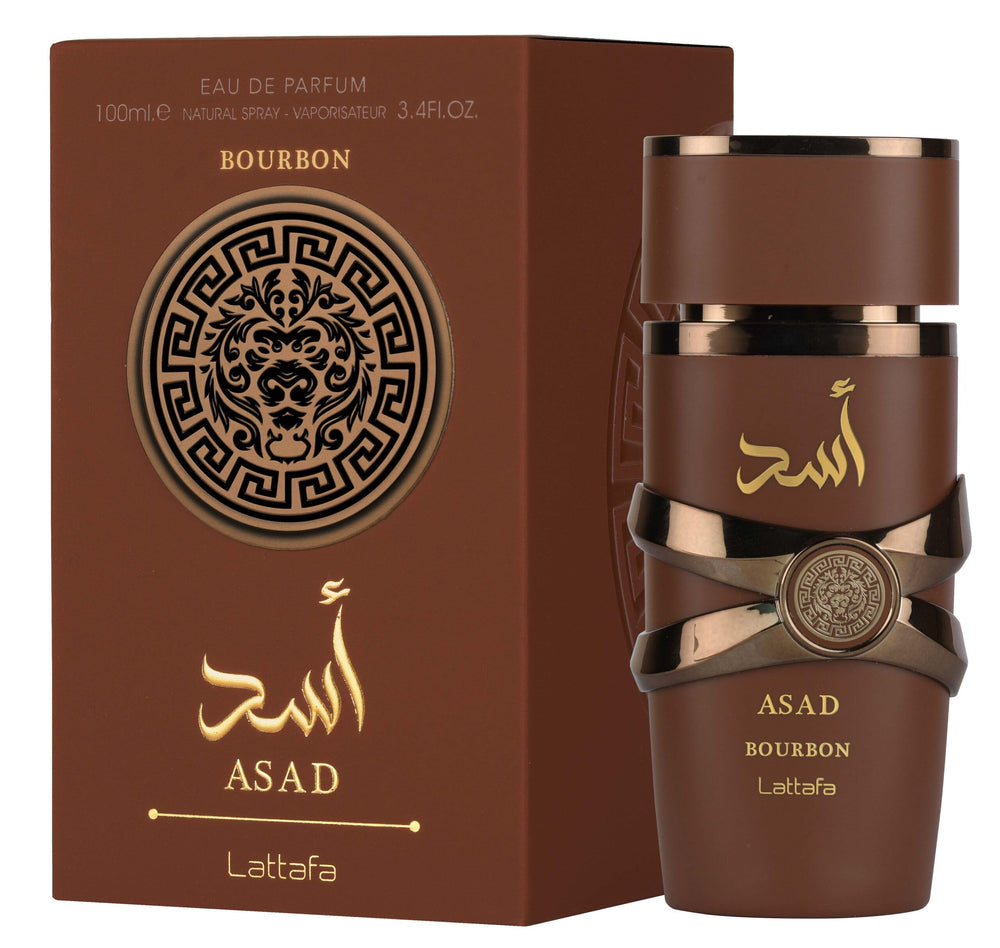 Lattafa Asad Bourbon, etiqueta dorada, lujo discreto para ocasiones especiales