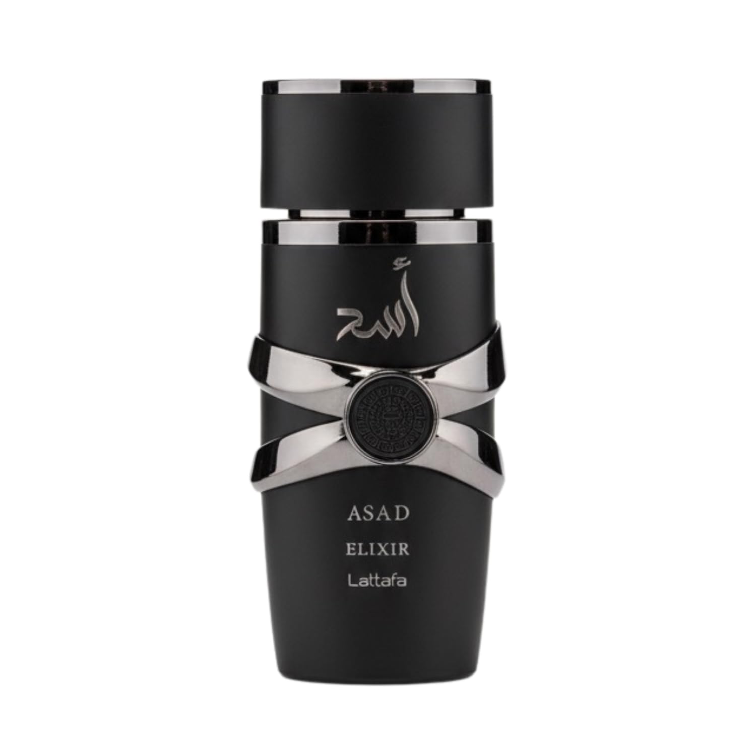 Lattafa Asad Elixir: botella vista frontal, ideal para salidas nocturnas