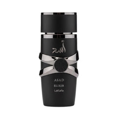 Lattafa Asad Elixir: botella vista frontal, ideal para salidas nocturnas