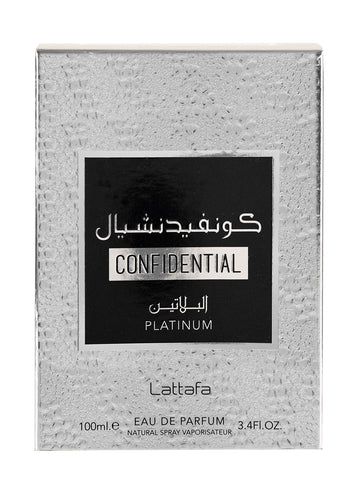 Lattafa Confidential Platinum: base amaderada y vainilla para estela duradera