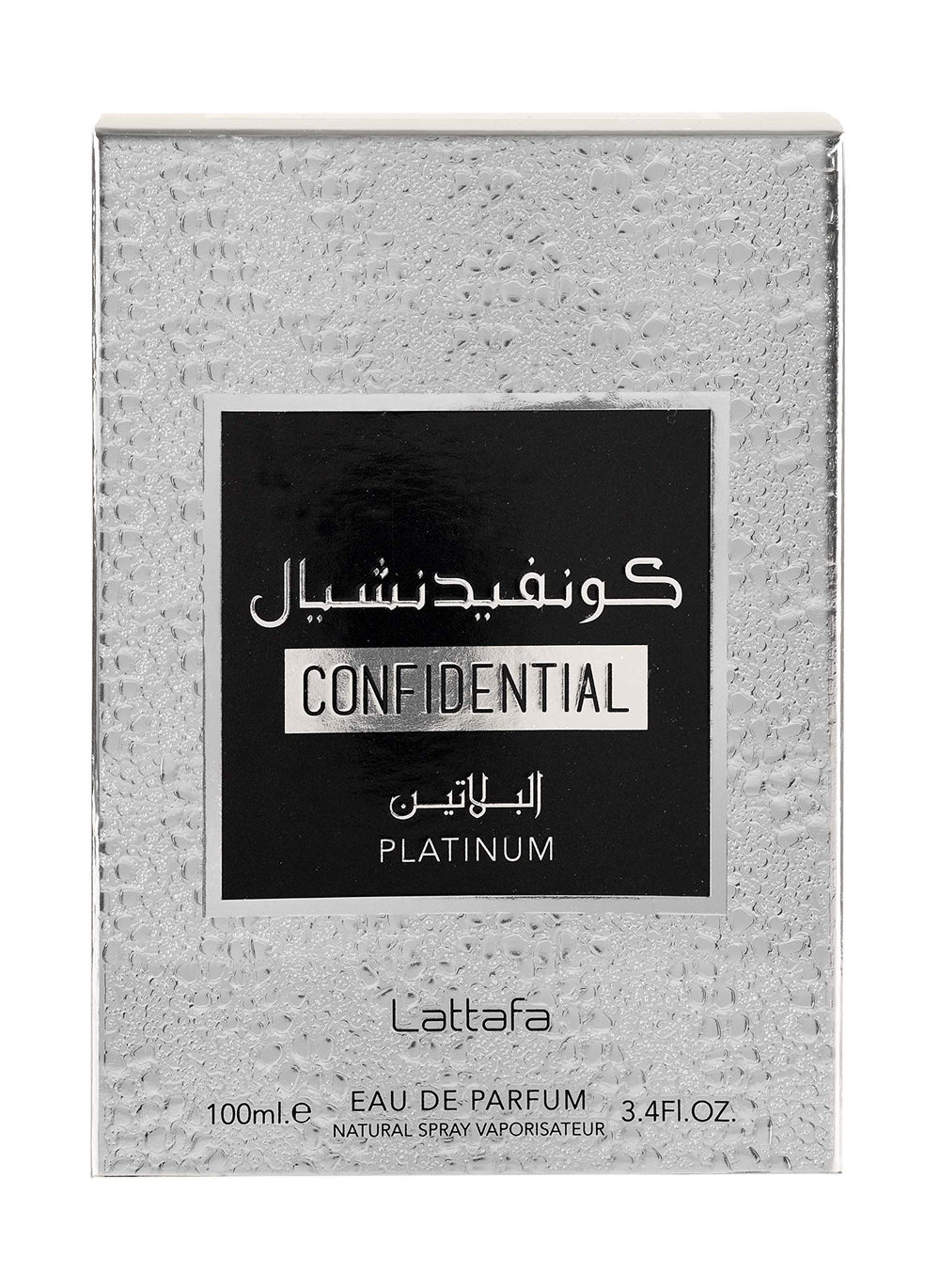 Lattafa Confidential Platinum: base amaderada y vainilla para estela duradera