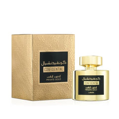 Lattafa Confidential Private Gold, notas de salida afrutadas para un inicio refrescante.